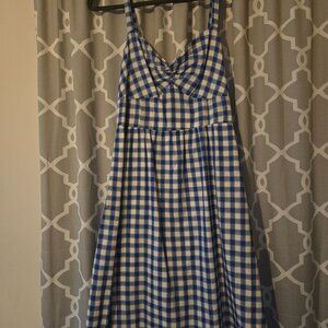 Summer Plaid Midi Dress